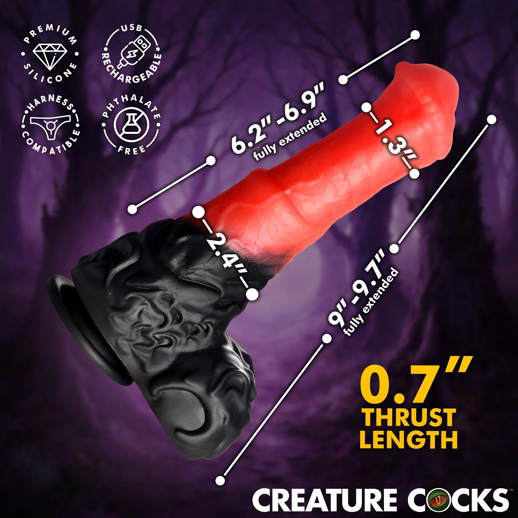 Ultimate Centaur Thrusting & Vibrating Silicone Dildo By Creature Cocks - Image 10