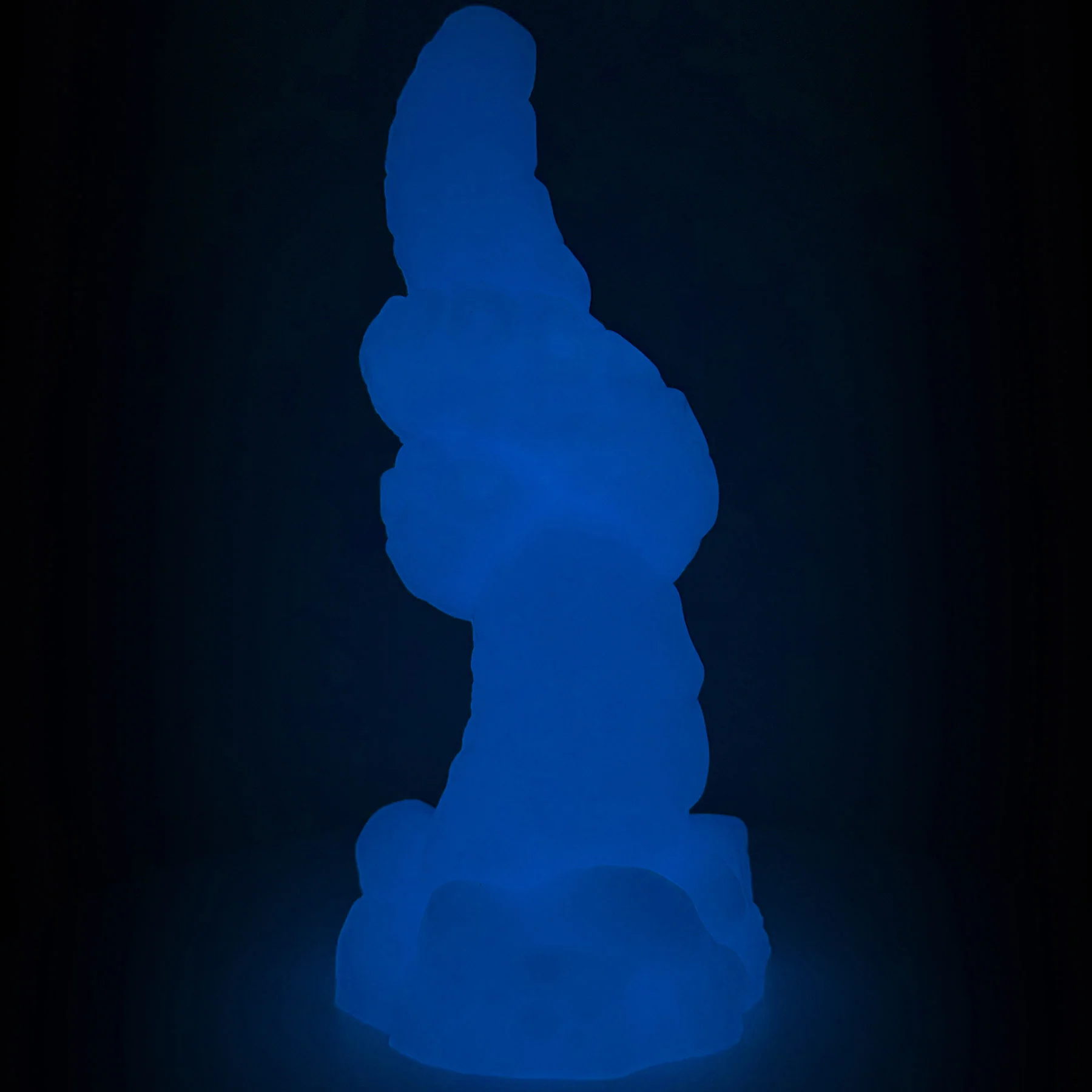 Uncover Creations Tentacle Knot II Glow In The Dark 8" Silicone Fantasy Dildo - Deep Dive Blue - Image 12