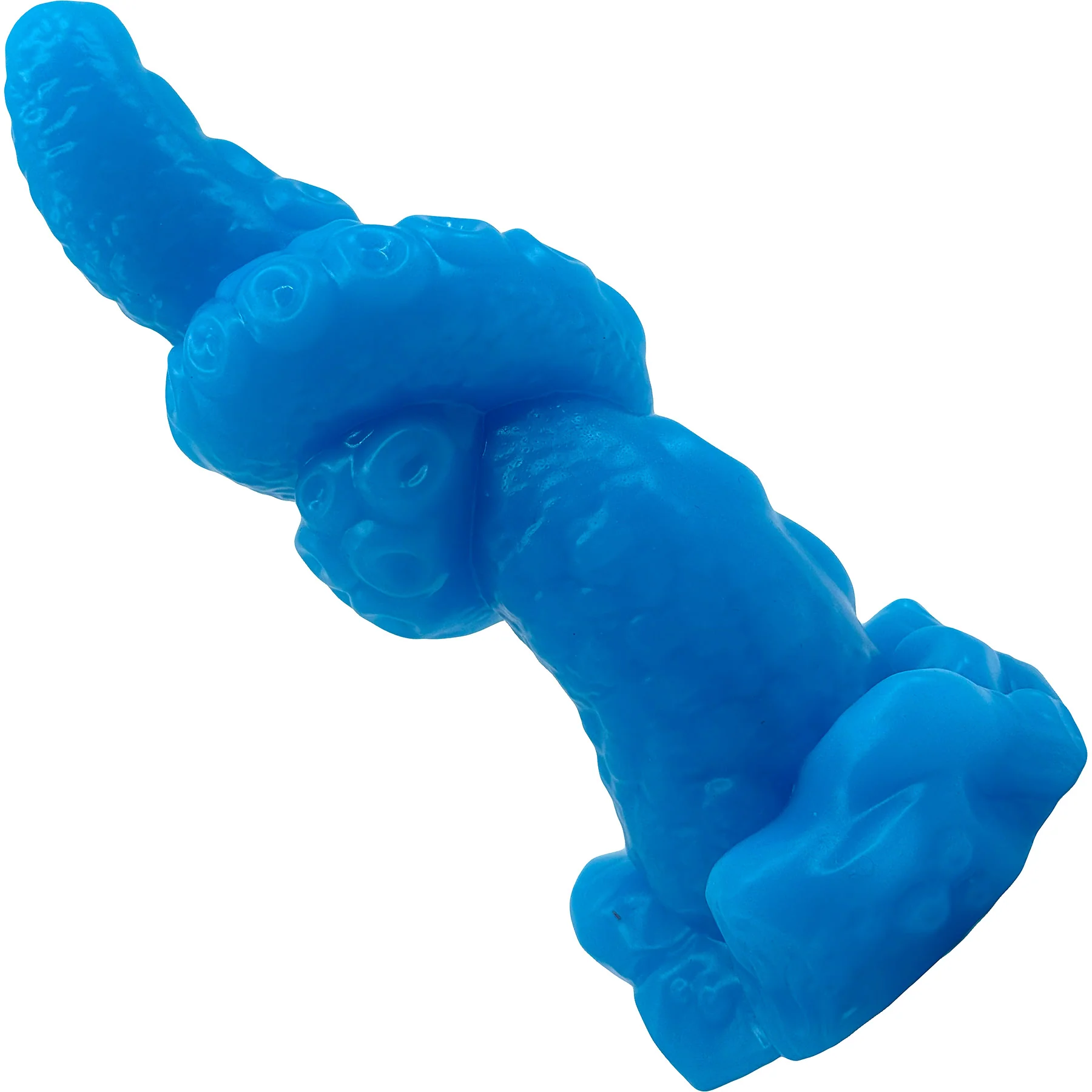 Uncover Creations Tentacle Knot II Glow In The Dark 8" Silicone Fantasy Dildo - Deep Dive Blue - Image 2