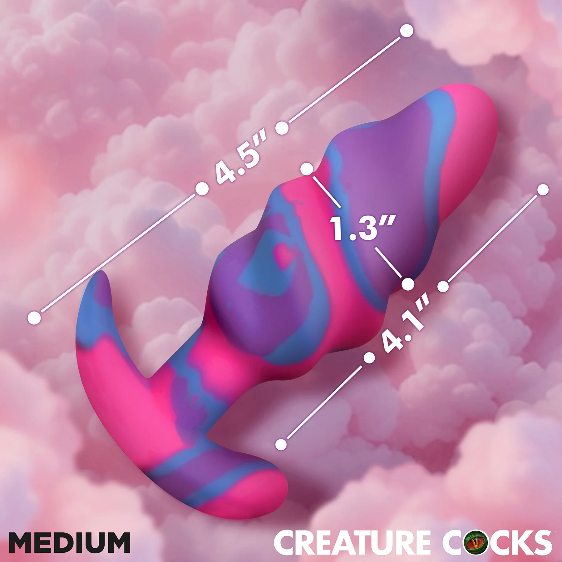 Unicorn Swirl Silicone Butt Plug By Creature Cocks - Image 17