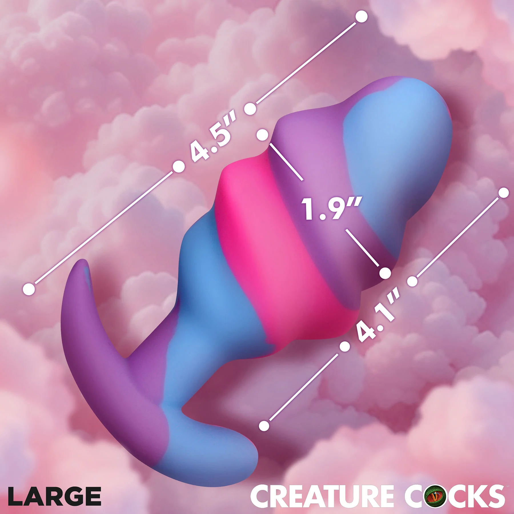 Unicorn Swirl Silicone Butt Plug By Creature Cocks - Image 27
