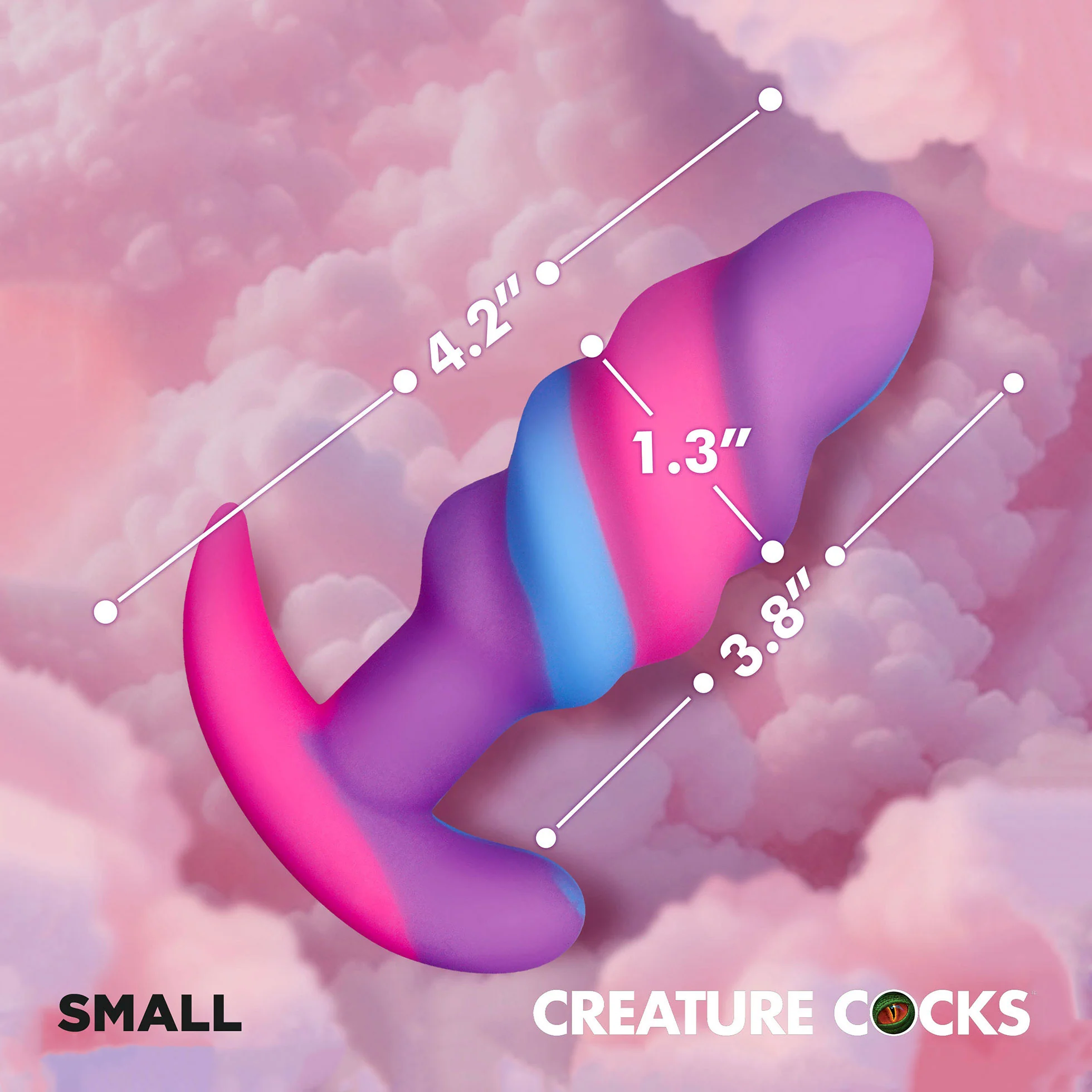 Unicorn Swirl Silicone Butt Plug By Creature Cocks - Image 28