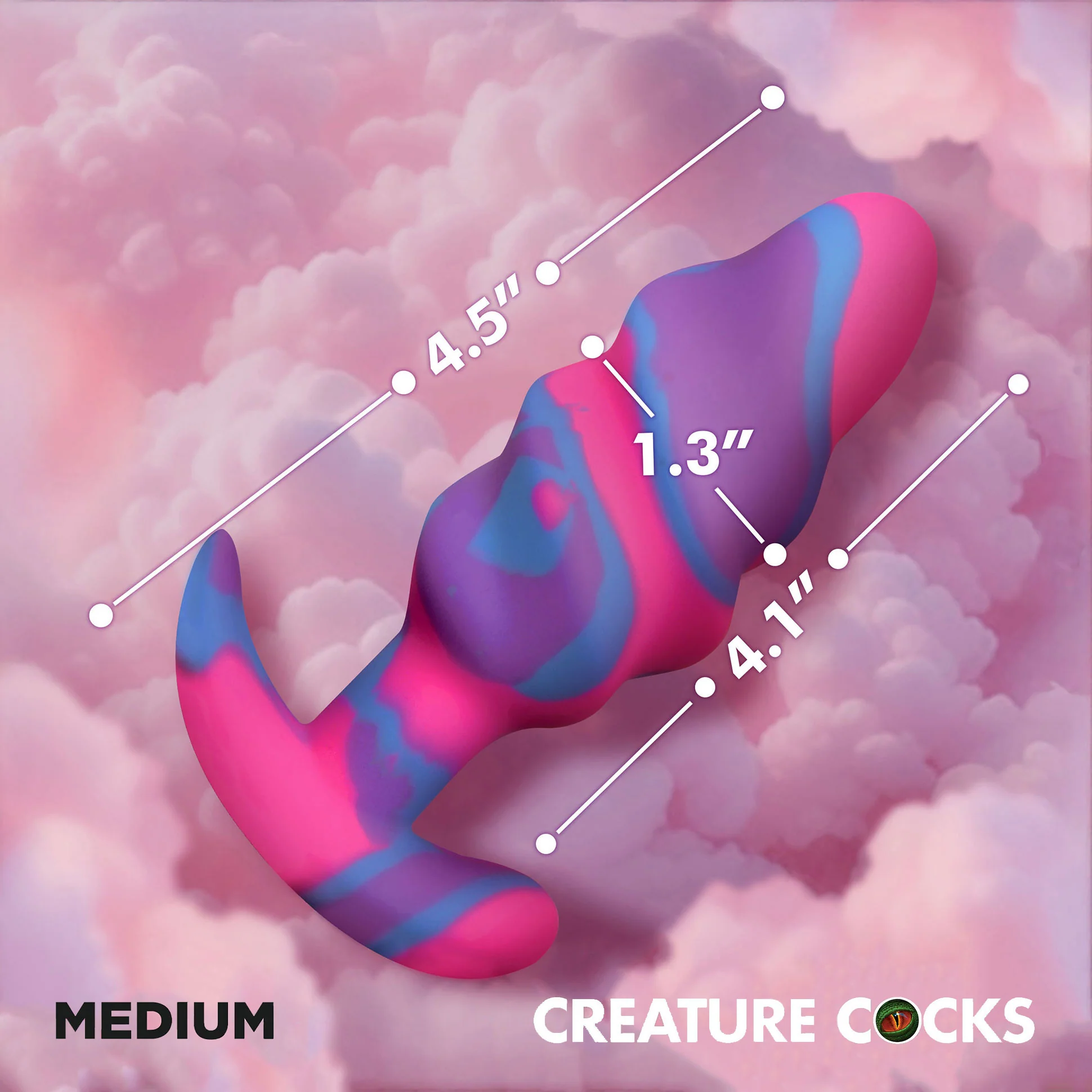 Unicorn Swirl Silicone Butt Plug By Creature Cocks - Image 29