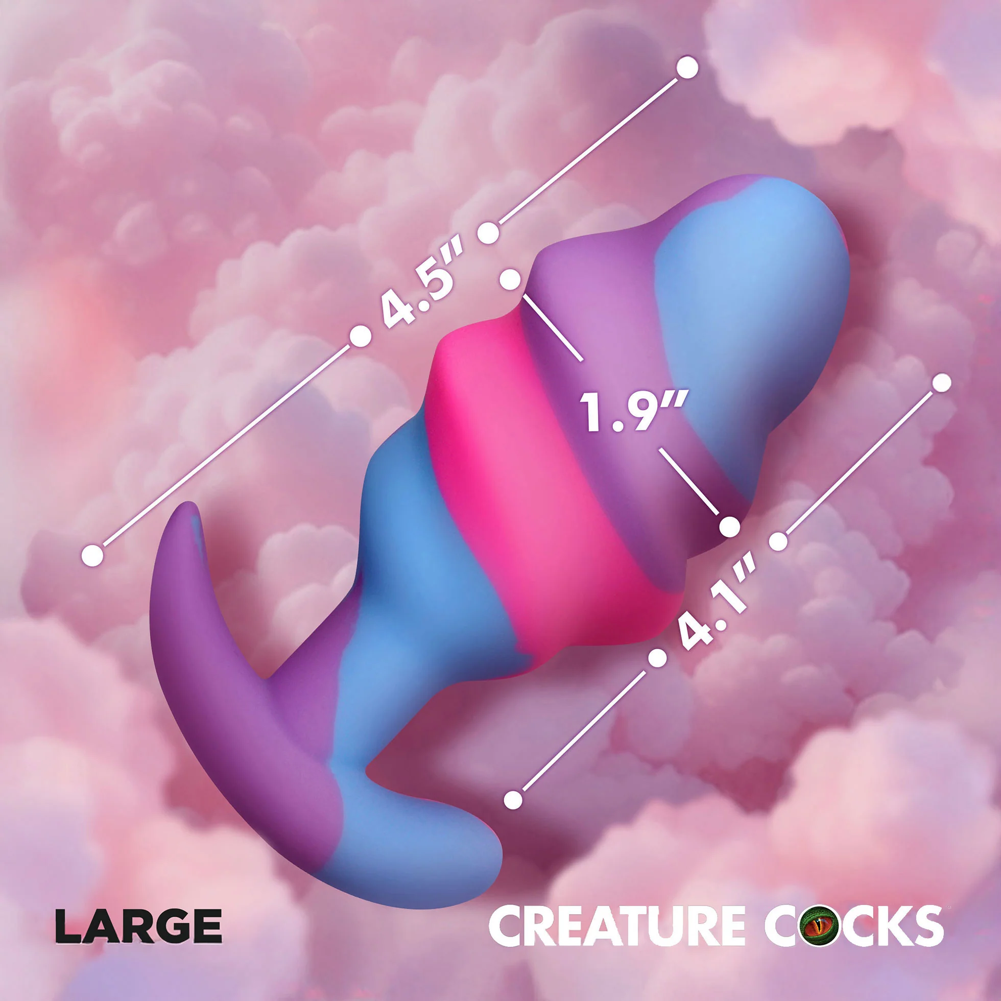 Unicorn Swirl Silicone Butt Plug By Creature Cocks - Image 30