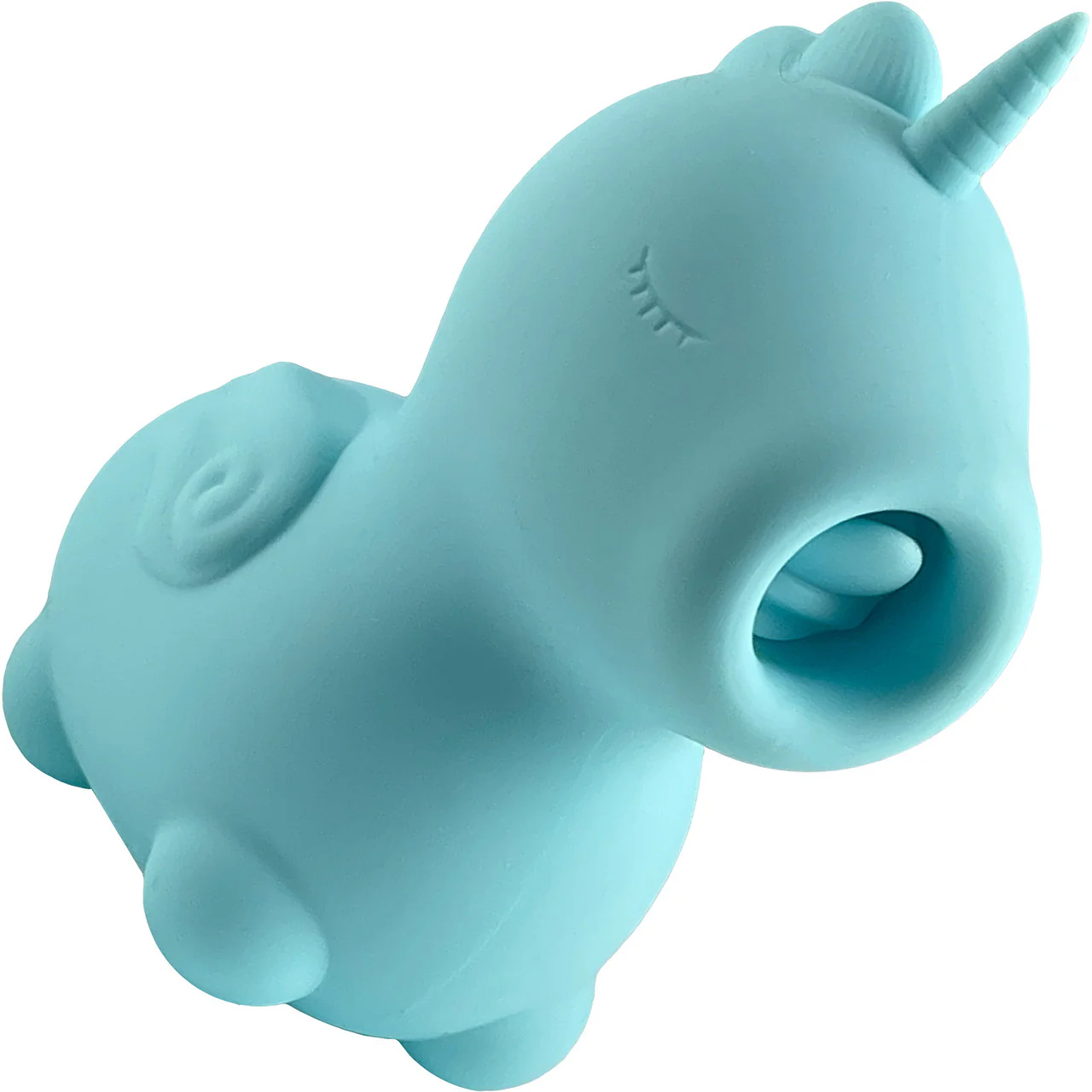 Unihorn Mount 'N Peak Pointed Flicking Silicone Clitoral Vibrator - Blue - Image 4