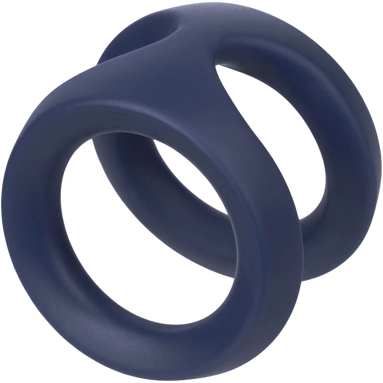 Viceroy Dual Ring Ultra-Soft Silicone Cock Ring By CalExotics - Blue - Image 5