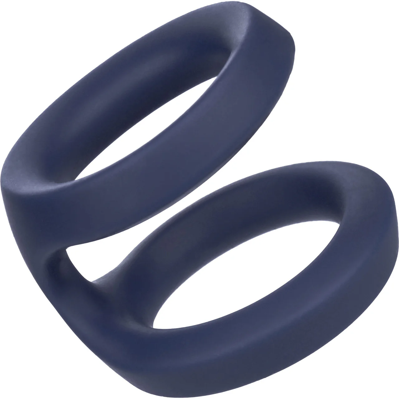 Viceroy Dual Ring Ultra-Soft Silicone Cock Ring By CalExotics - Blue - Image 6