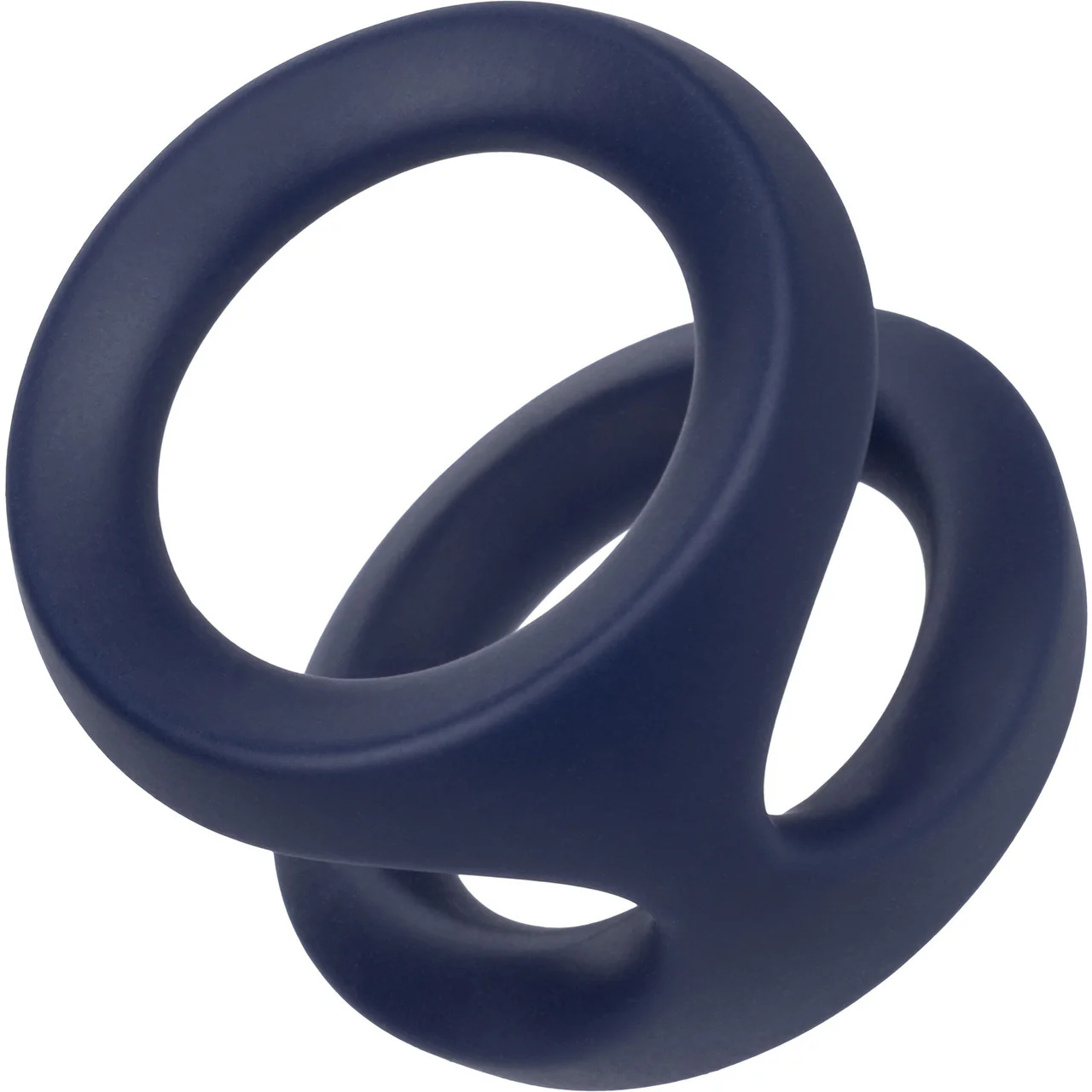 Viceroy Dual Ring Ultra-Soft Silicone Cock Ring By CalExotics - Blue - Image 7