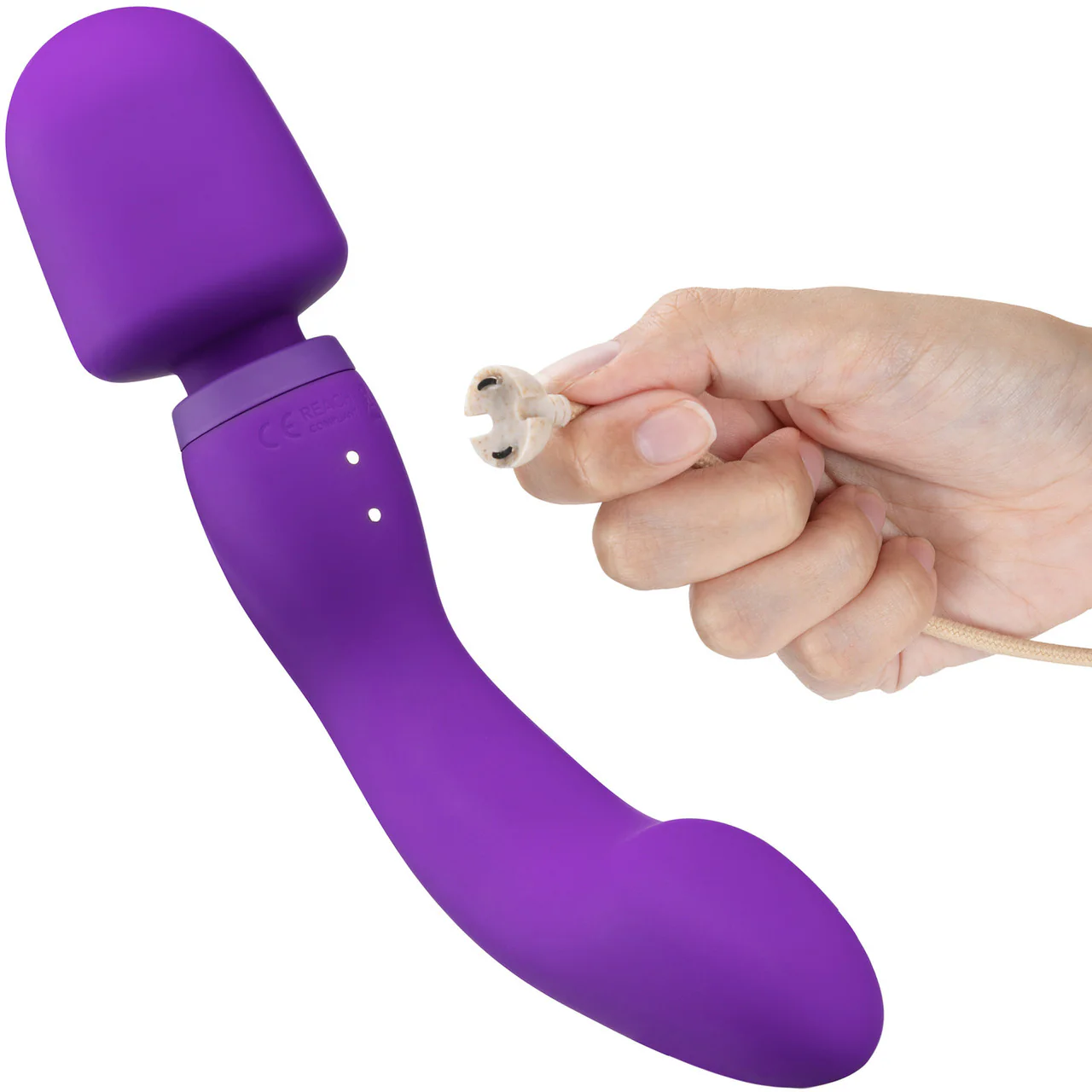 Wellness Dual Sense Rechargeable Silicone Dual Use Wand Style By Blush - Purple - Image 4