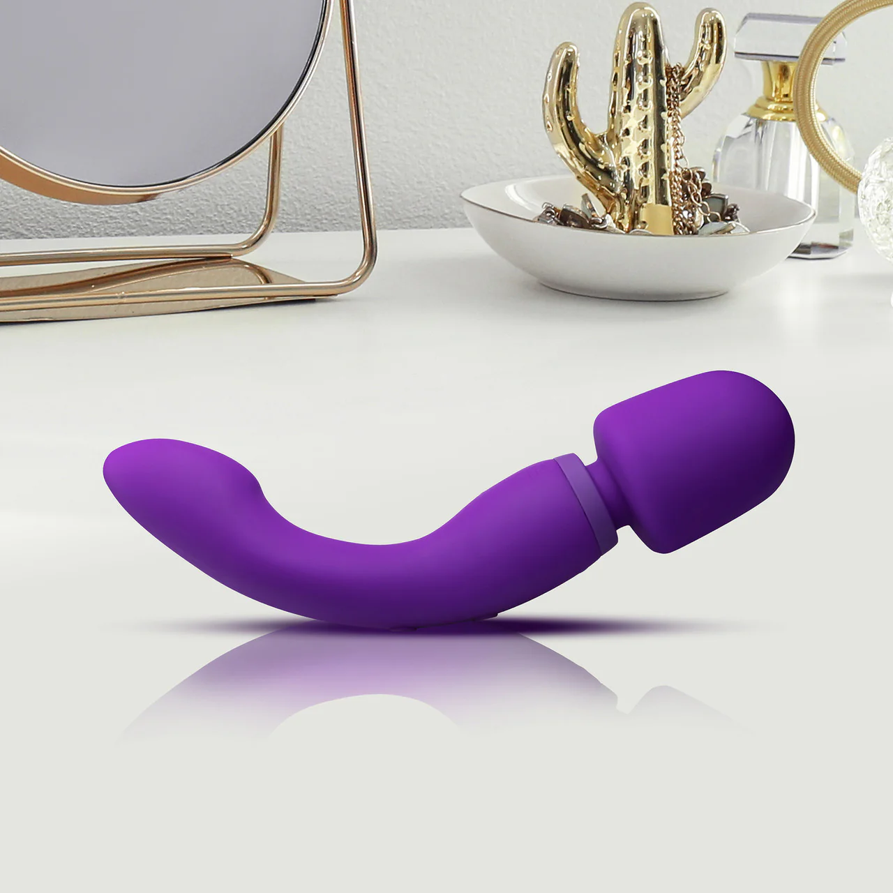 Wellness Dual Sense Rechargeable Silicone Dual Use Wand Style By Blush - Purple - Image 9