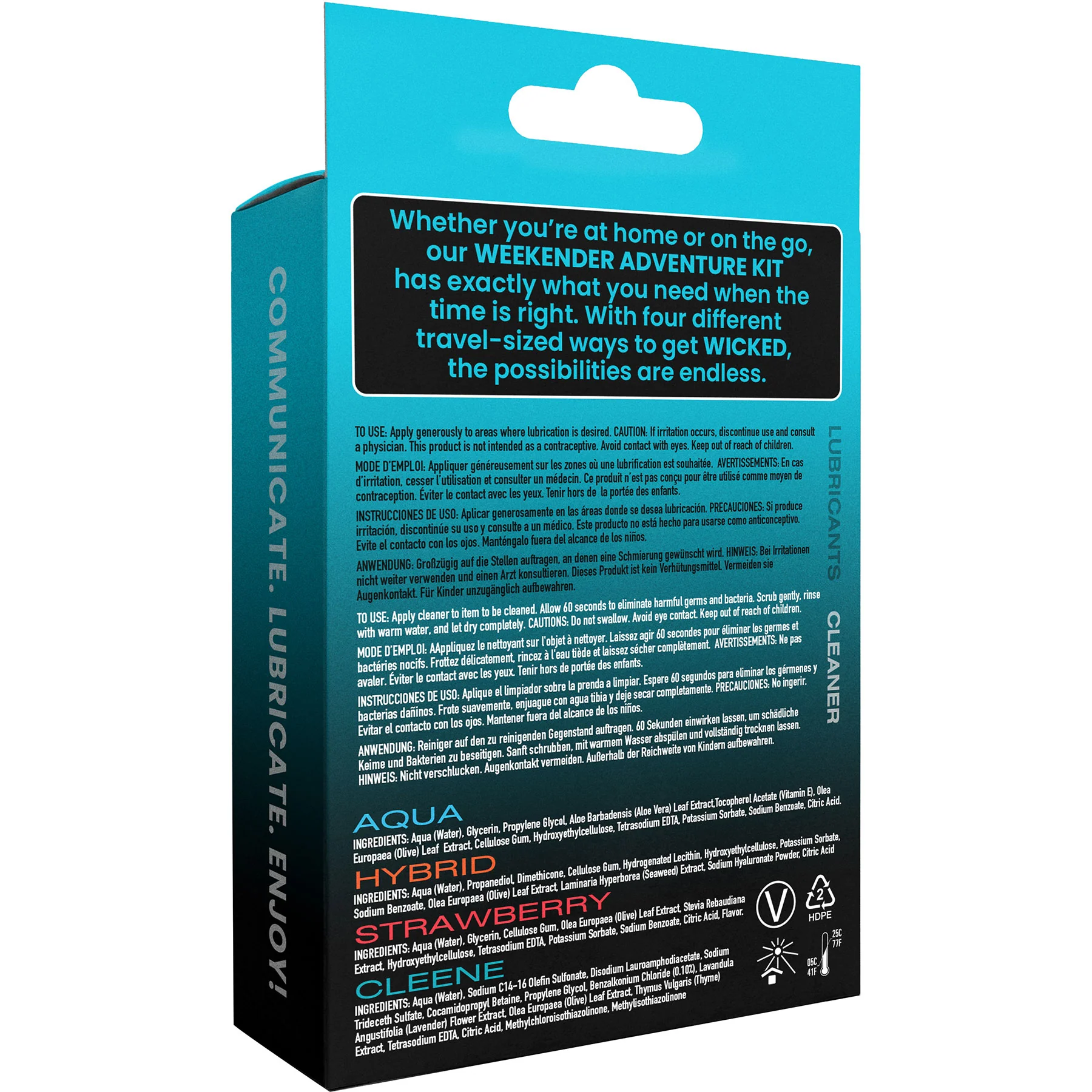 Wicked Sensual Weekender Adventure Lube Variety Kit With Four Formulas - Image 3