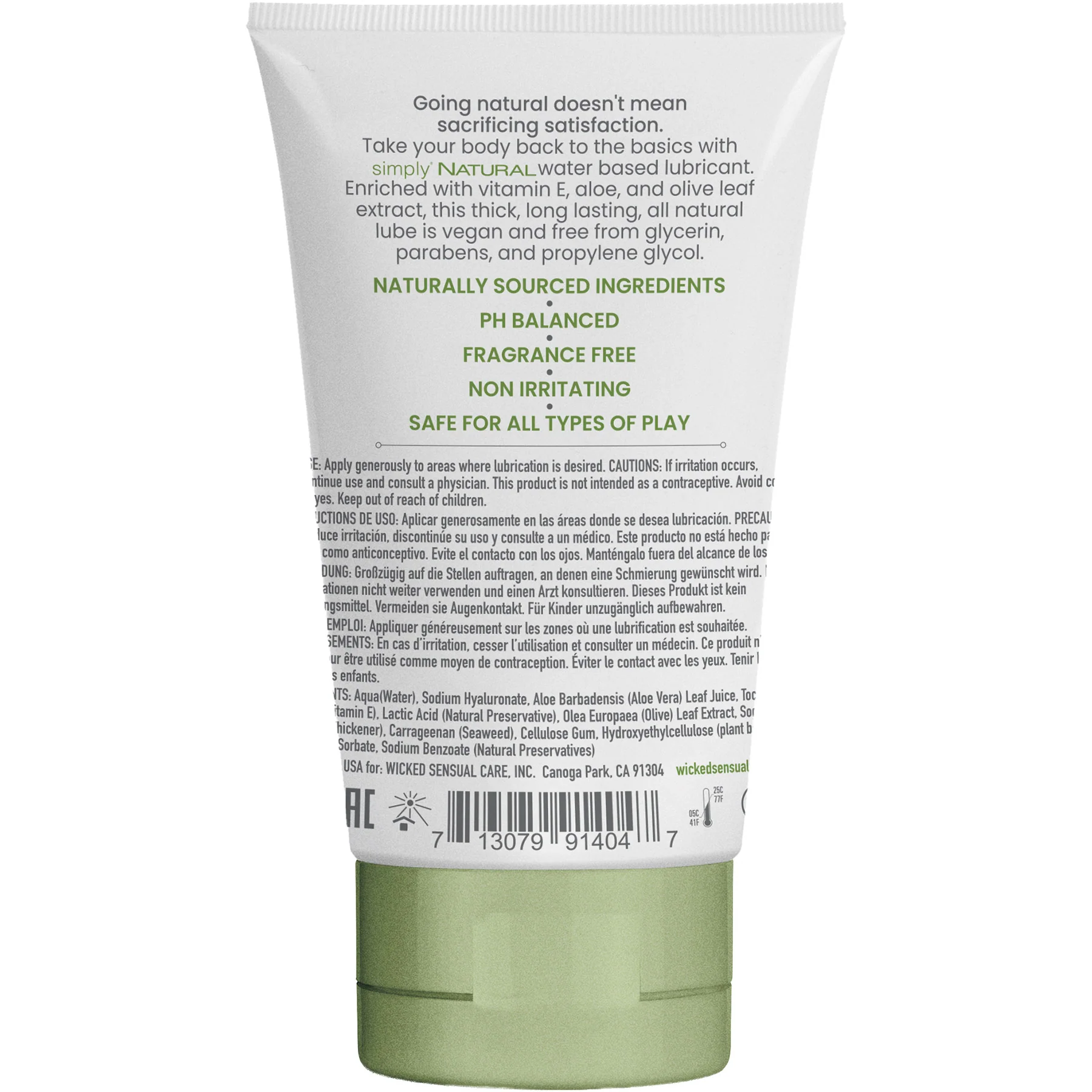 Wicked Simply® Natural Water-Based Gel Intimate Lubricant 4 fl oz - Image 2