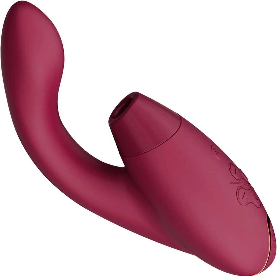 Womanizer DUO 2 Silicone Pleasure Air Clitoral & G-Spot Stimulator - Bordeaux - Image 2