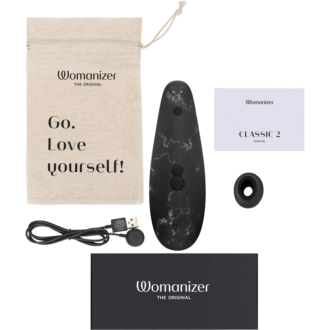Womanizer Marilyn Monroe Special Edition Pleasure Air Clitoral Stimulator - Black Marble - Image 11