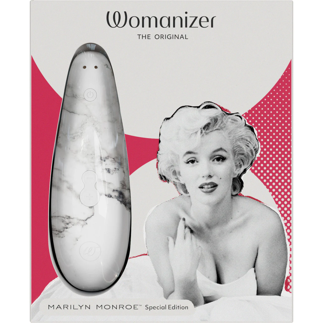 Womanizer Marilyn Monroe Special Edition Pleasure Air Clitoral Stimulator - White Marble - Image 2