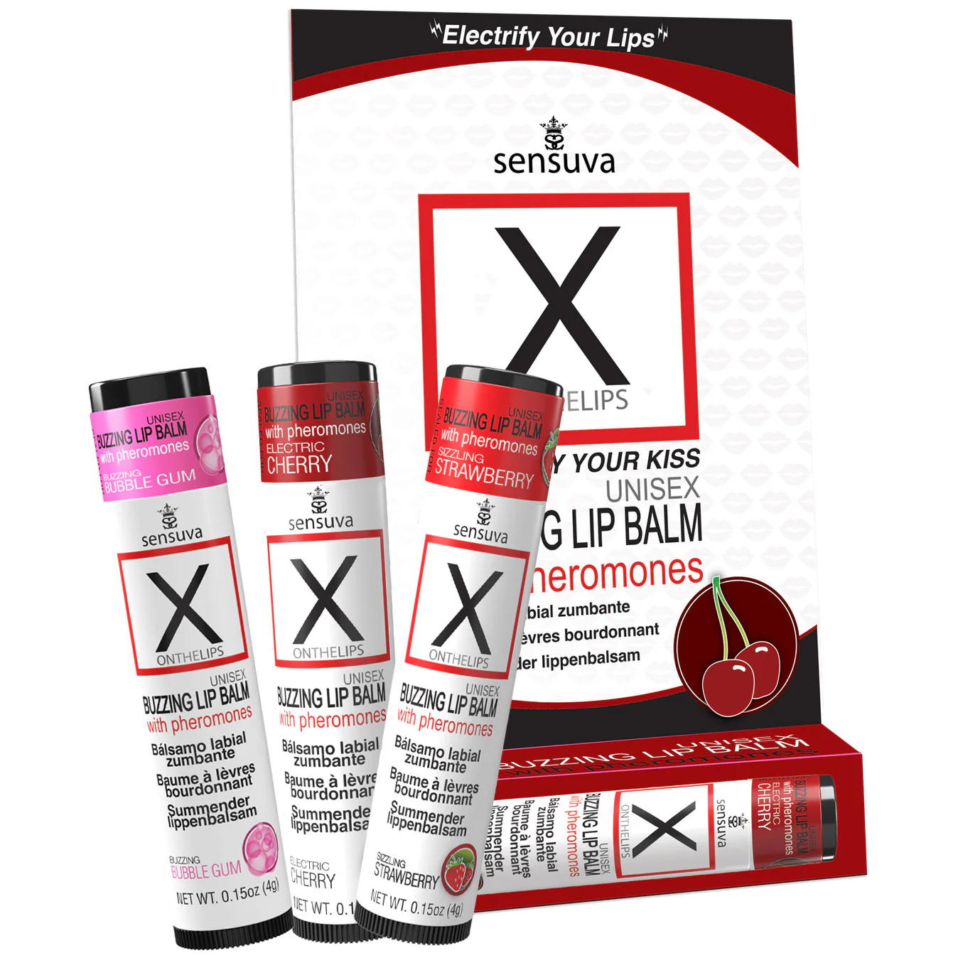 X On The Lips Buzzing Lip Balm With Pheromones By Sensuva 0.15 oz