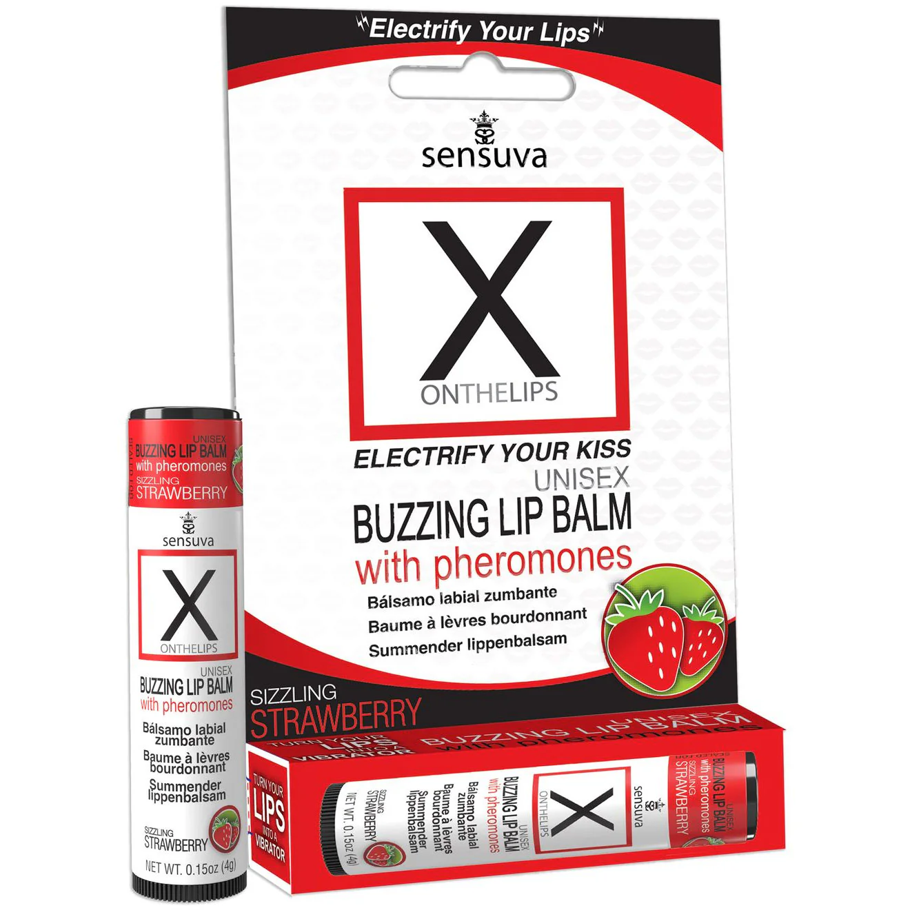 X On The Lips Buzzing Lip Balm With Pheromones By Sensuva 0.15 oz - Image 3
