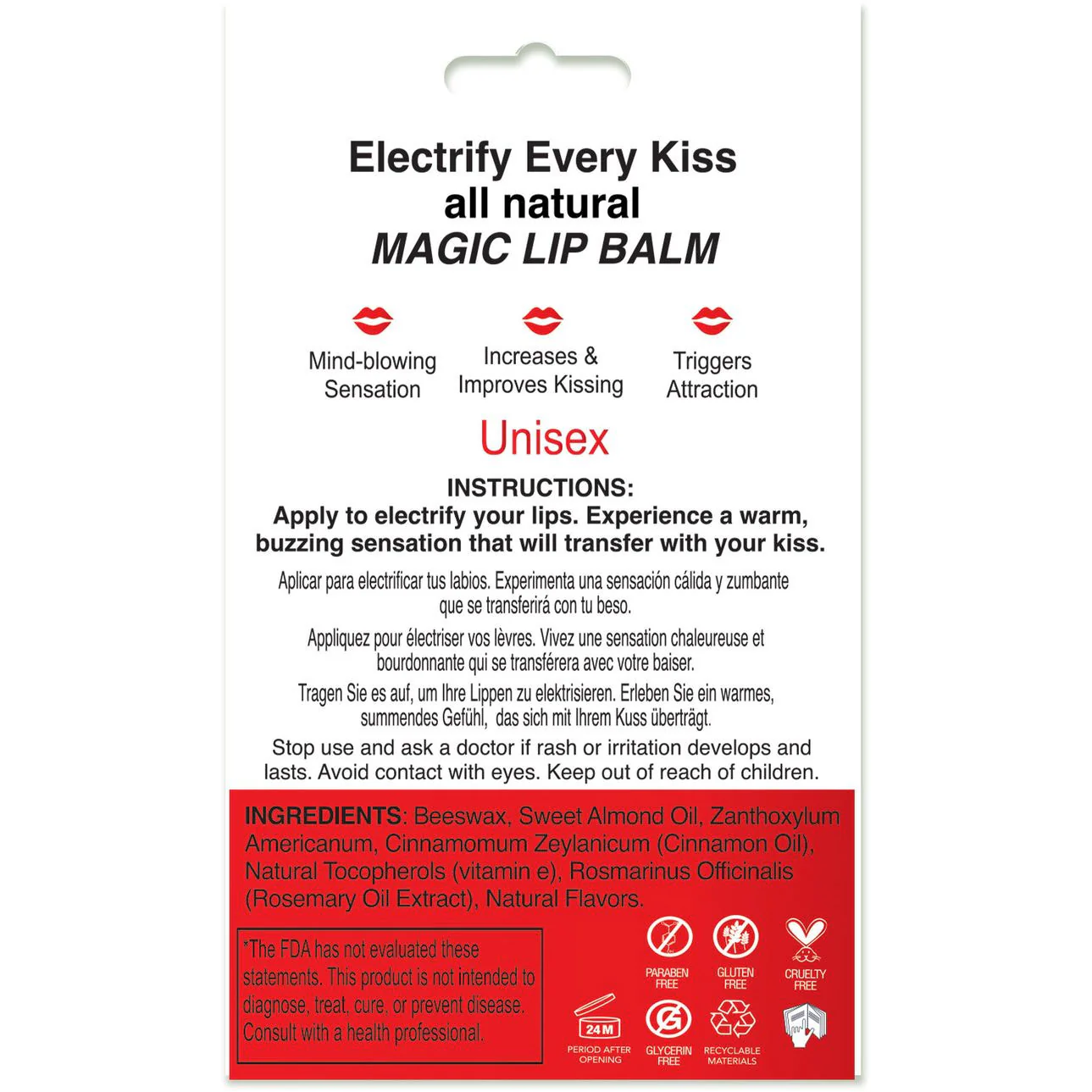 X On The Lips Buzzing Lip Balm With Pheromones By Sensuva 0.15 oz - Image 4