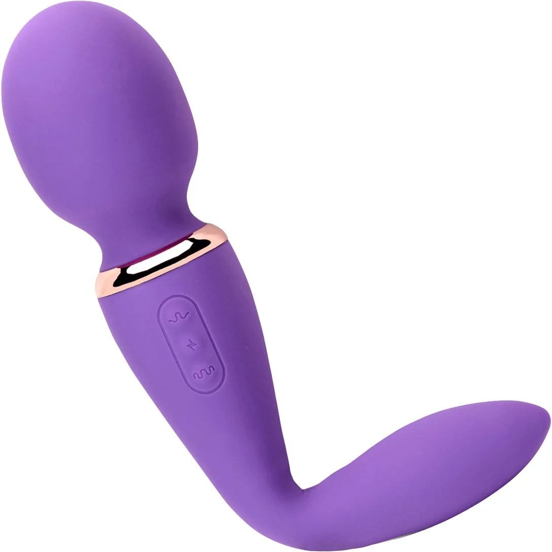 XLR8 Alluvion Silicone Rechargeable Double Ended Wand Massager By Nu Sensuelle - Purple - Image 2
