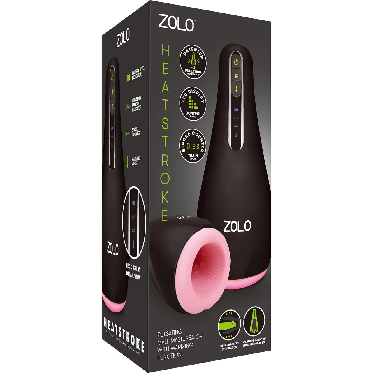 ZOLO Heatstroke Rechargeable Vibrating & Warming Penis Masturbator - Image 2