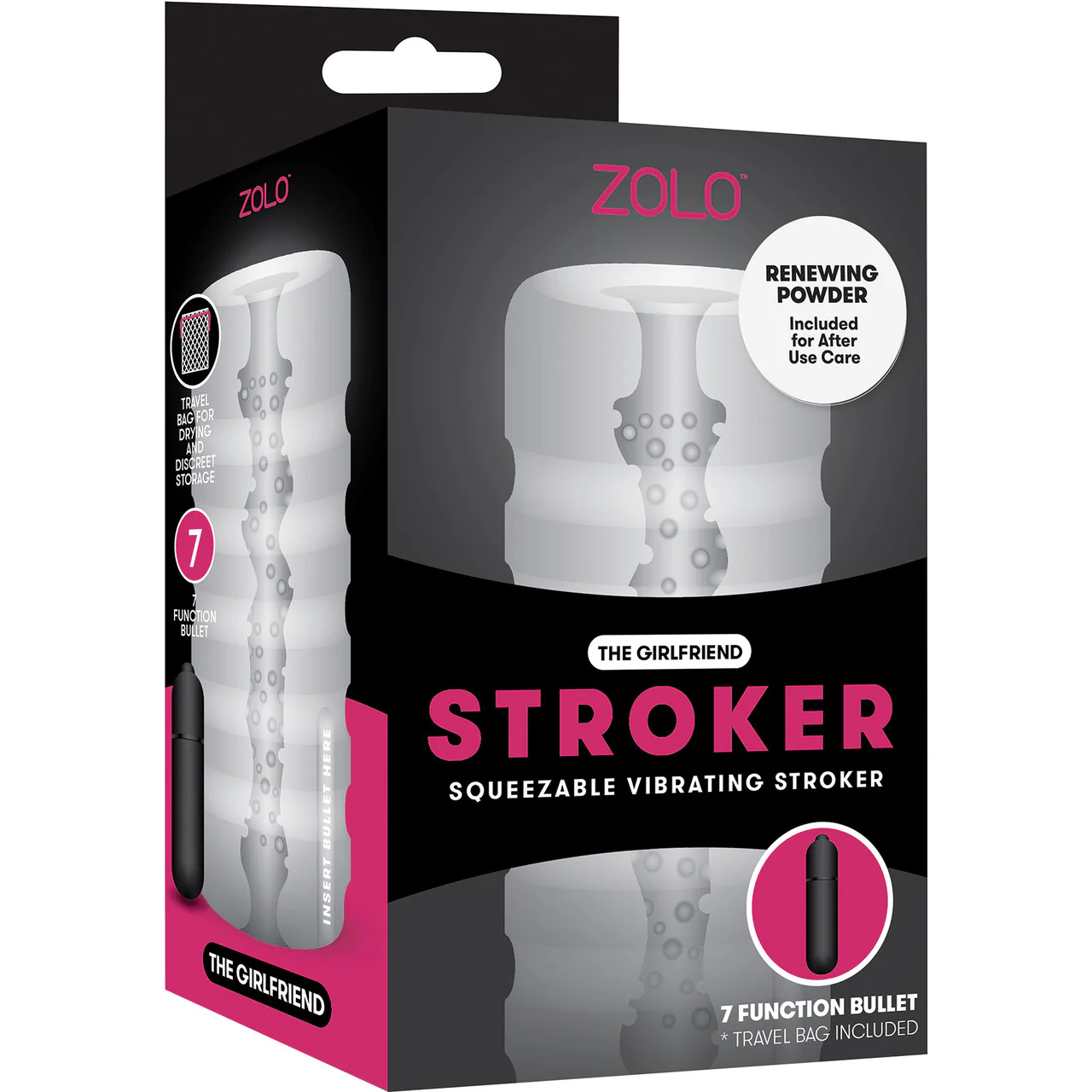 ZOLO The Girlfriend Squeezable Realistic Channel Vibrating Stroker Penis Masturbator - Image 2
